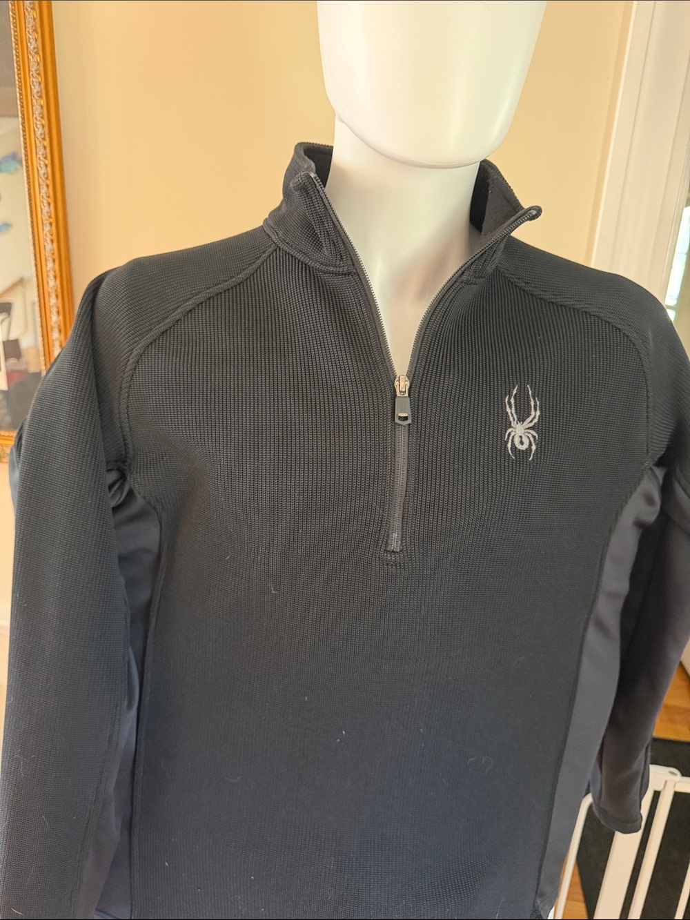 Spyder Black Half-Zip Performance Pullover